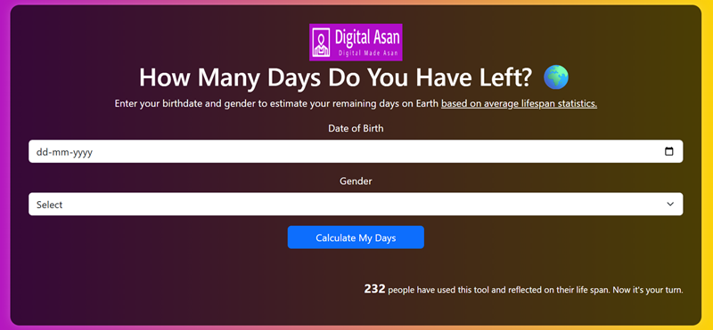 Days left Calculator